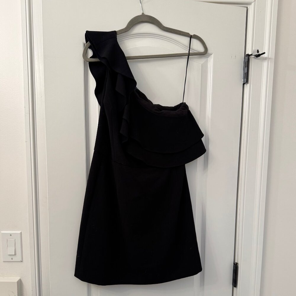 French Connection, Black, One Shoulder, Mini, Cocktail dress, Size 8, Preowned